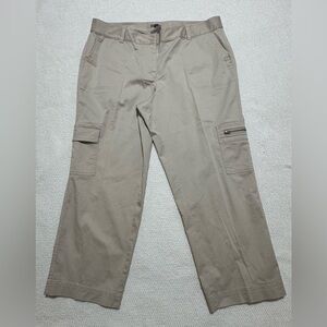 J. Jill Women's Cropped Cargo Pants in Khaki